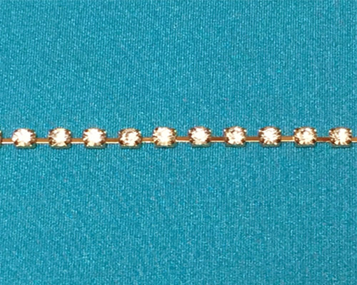 Strassz szalag (ss18) - CRYSTAL - GOLD
